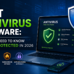 "Best antivirus software guide for 2026 featuring real-time protection, malware detection, ransomware defense, and cybersecurity tools."