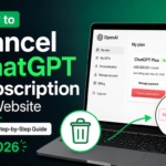 User following step-by-step instructions to cancel ChatGPT subscription on website using account settings dashboard.