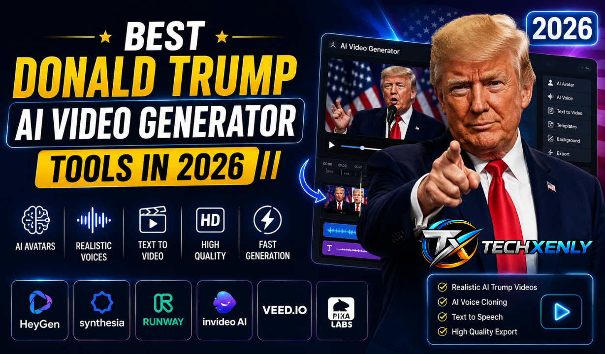 Best Donald Trump AI Video Generator Tools in 2026 comparison of top AI video makers and voice generation platforms.